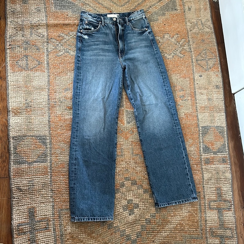 MOTHER High Waisted Tunnel Vision Sneak Jeans
